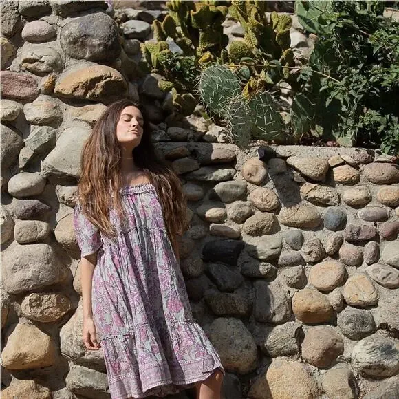 The Fox And The Mermaid | Dresses | The Fox And The Mermaid The Inara Dress  In Lavender One Size 0 Cotton | Poshmark
